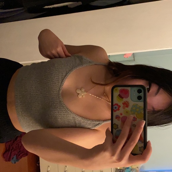 Aritzia community knit top grey xxs - Picture 2 of 3